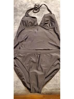 WOMENS BLACK SWIMSUIT - BE CREATIVE - TWO PIECE - SIZE LARGE